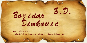 Božidar Dimković vizit kartica